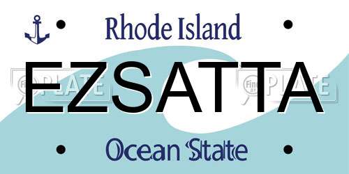 EZSATTA Rhode Island License Plate