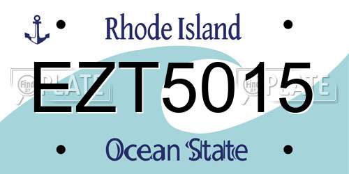 EZT5015 Rhode Island License Plate