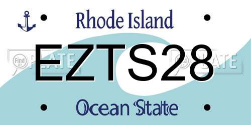 EZTS28 Rhode Island License Plate