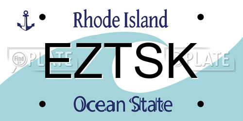 EZTSK Rhode Island License Plate