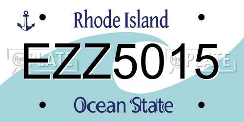 EZZ5015 Rhode Island License Plate