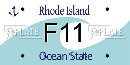 F11 Rhode Island License Plate