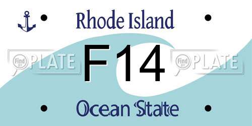 F14 Rhode Island License Plate