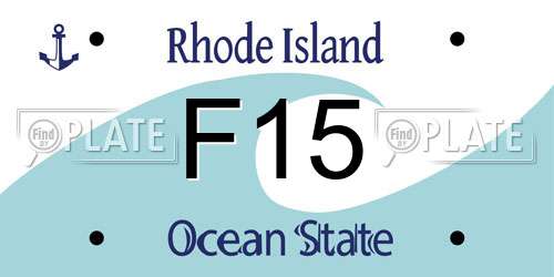F15 Rhode Island License Plate