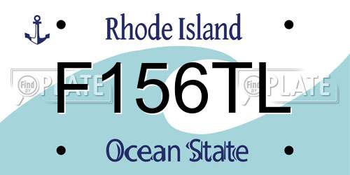 F156TL Rhode Island License Plate