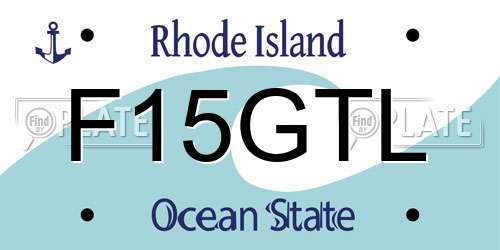 F15GTL Rhode Island License Plate