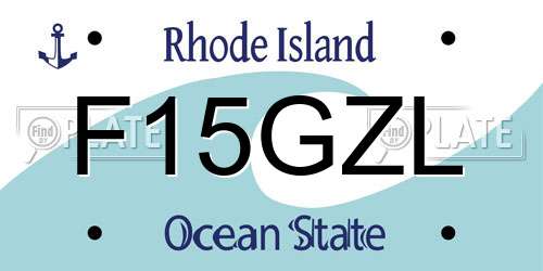 F15GZL Rhode Island License Plate