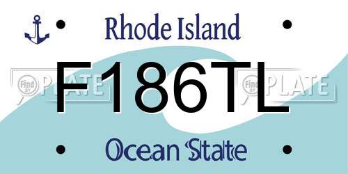 F186TL Rhode Island License Plate