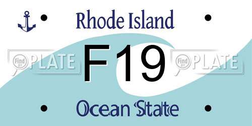 F19 Rhode Island License Plate