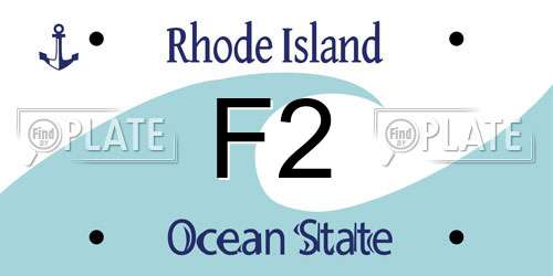F2 Rhode Island License Plate