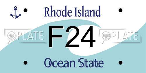 F24 Rhode Island License Plate