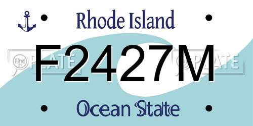 F2427M Rhode Island License Plate