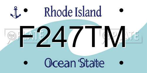 F247TM Rhode Island License Plate