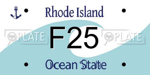 F25 Rhode Island License Plate