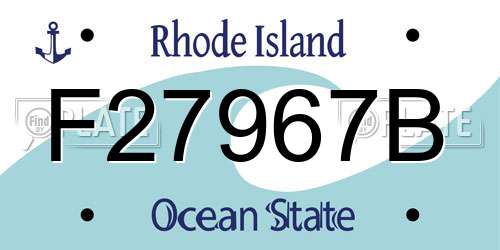 F27967B Rhode Island License Plate