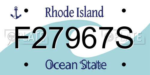 F27967S Rhode Island License Plate