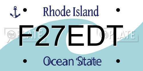 F27EDT Rhode Island License Plate