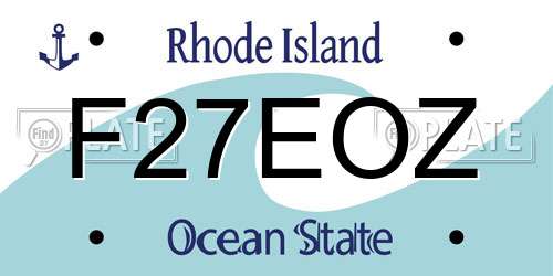 F27EOZ Rhode Island License Plate