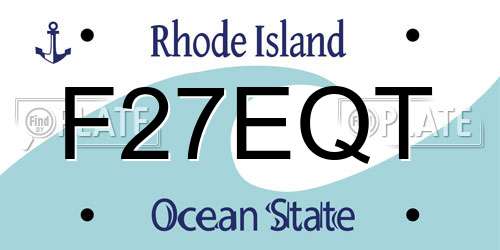 F27EQT Rhode Island License Plate