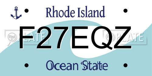 F27EQZ Rhode Island License Plate