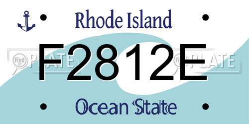 F2812E Rhode Island License Plate