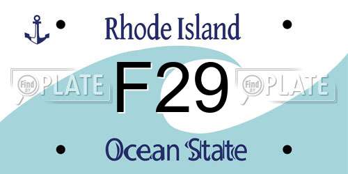 F29 Rhode Island License Plate