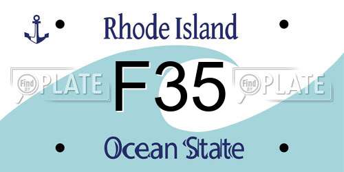 F35 Rhode Island License Plate