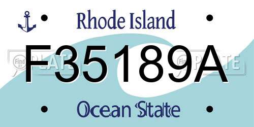 F35189A Rhode Island License Plate