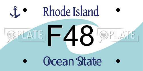 F48 Rhode Island License Plate
