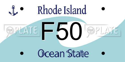 F50 Rhode Island License Plate