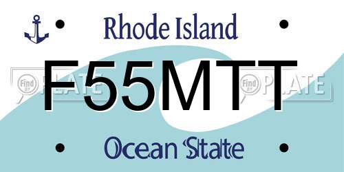 F55MTT Rhode Island License Plate