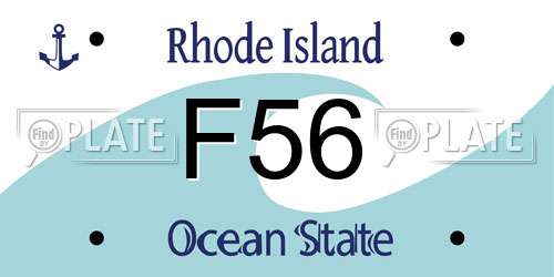 F56 Rhode Island License Plate