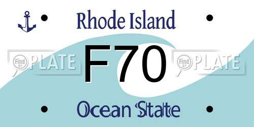 F70 Rhode Island License Plate