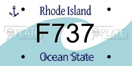 F737 Rhode Island License Plate