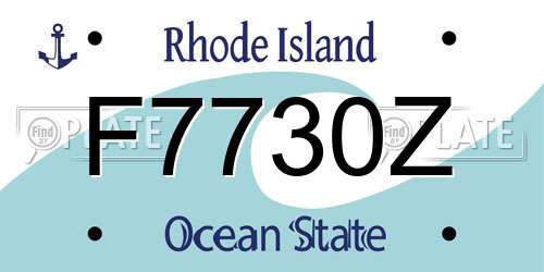 F7730Z Rhode Island License Plate