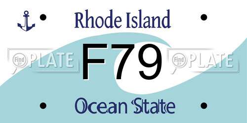 F79 Rhode Island License Plate