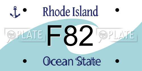 F82 Rhode Island License Plate