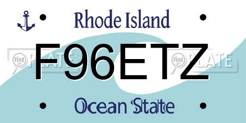 F96ETZ Rhode Island License Plate