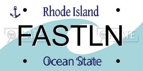 FASTLN Rhode Island License Plate