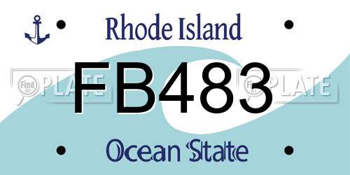 FB483 Rhode Island License Plate