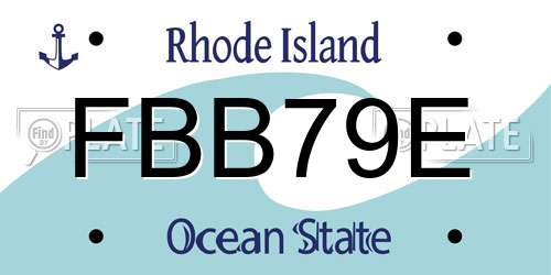 FBB79E Rhode Island License Plate