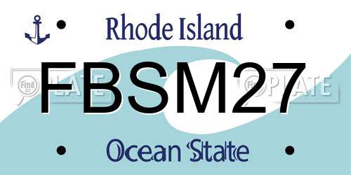 FBSM27 Rhode Island License Plate