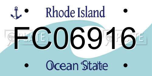 FC06916 Rhode Island License Plate