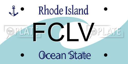 FCLV Rhode Island License Plate