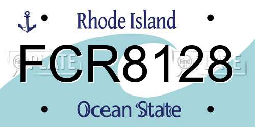 FCR8128 Rhode Island License Plate