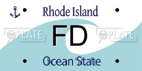 FD Rhode Island License Plate