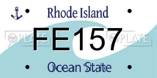 FE157 Rhode Island License Plate