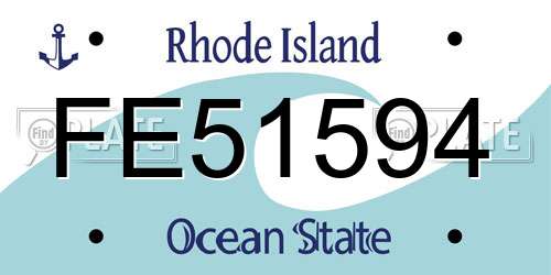 FE51594 Rhode Island License Plate