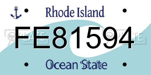 FE81594 Rhode Island License Plate