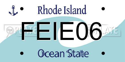 FEIE06 Rhode Island License Plate